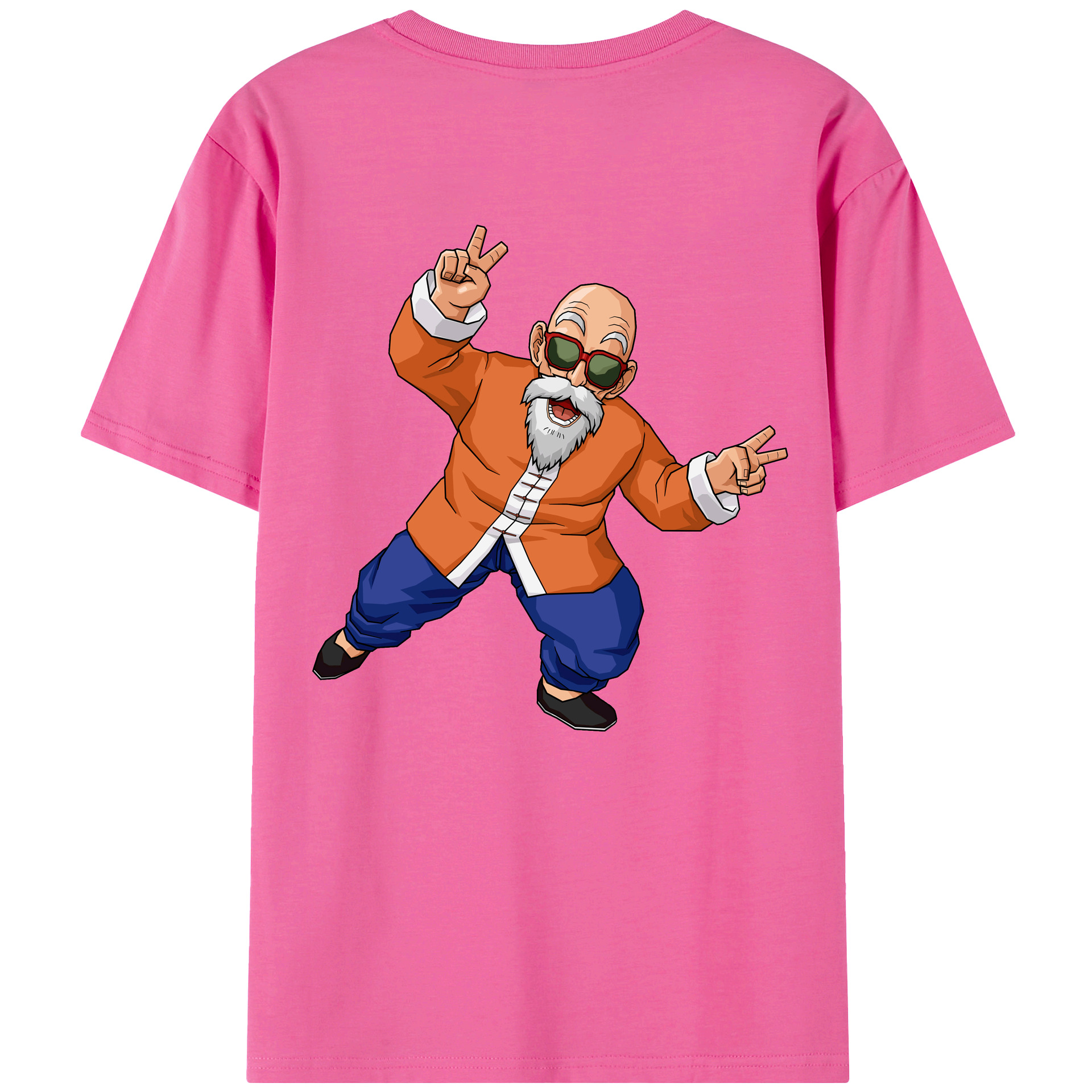 （画像用） ドラゴンボール 亀仙人（かめせんにん） DRAGON BALL Master Roshi Kame Sennin レディース半袖Tシャツ(バックプリント)